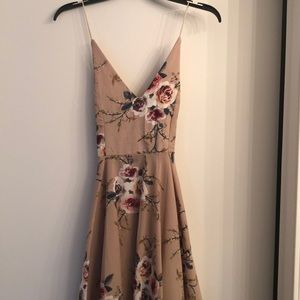 Nude floral dress